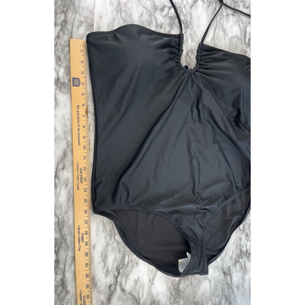 J.CREW Women's Plus 3X Black Lined Keyhole One-Piece Swimsuit NWT Vacation Beach - Picture 10 of 10